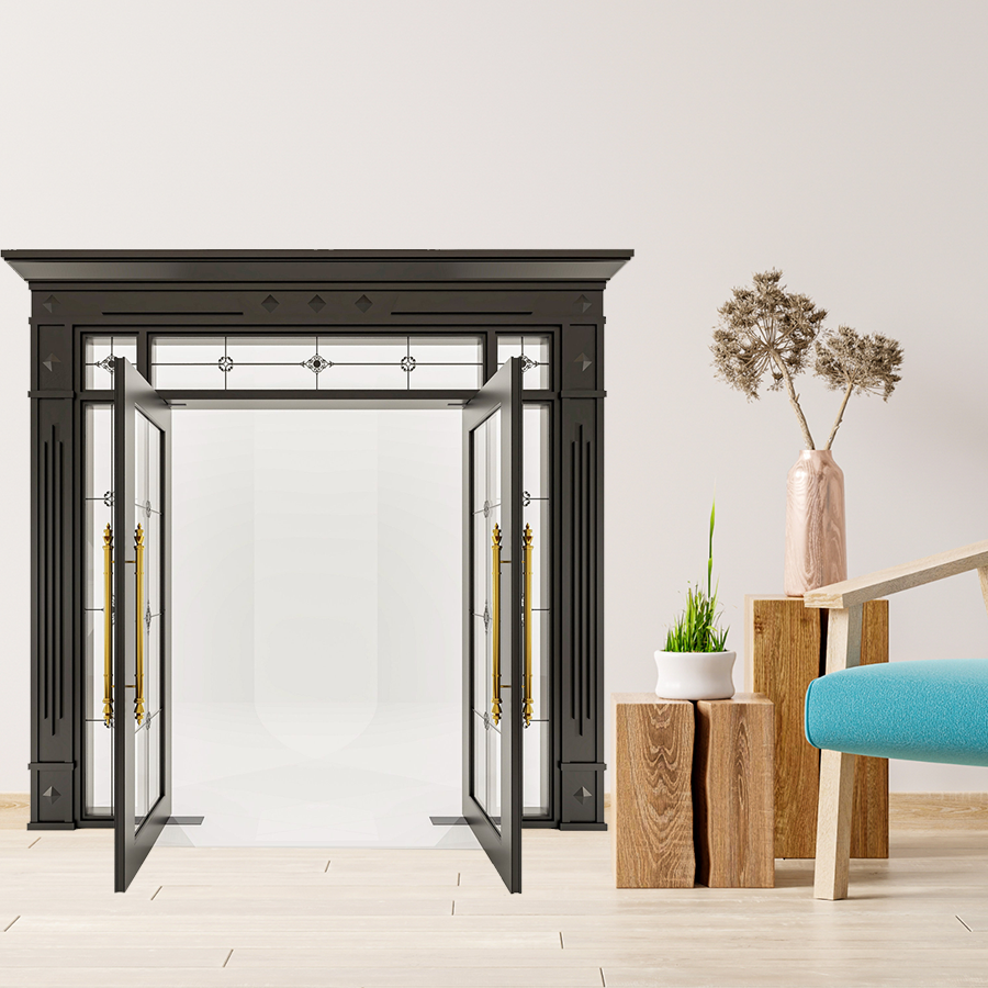 Cửa Nhôm Vân Gỗ 75