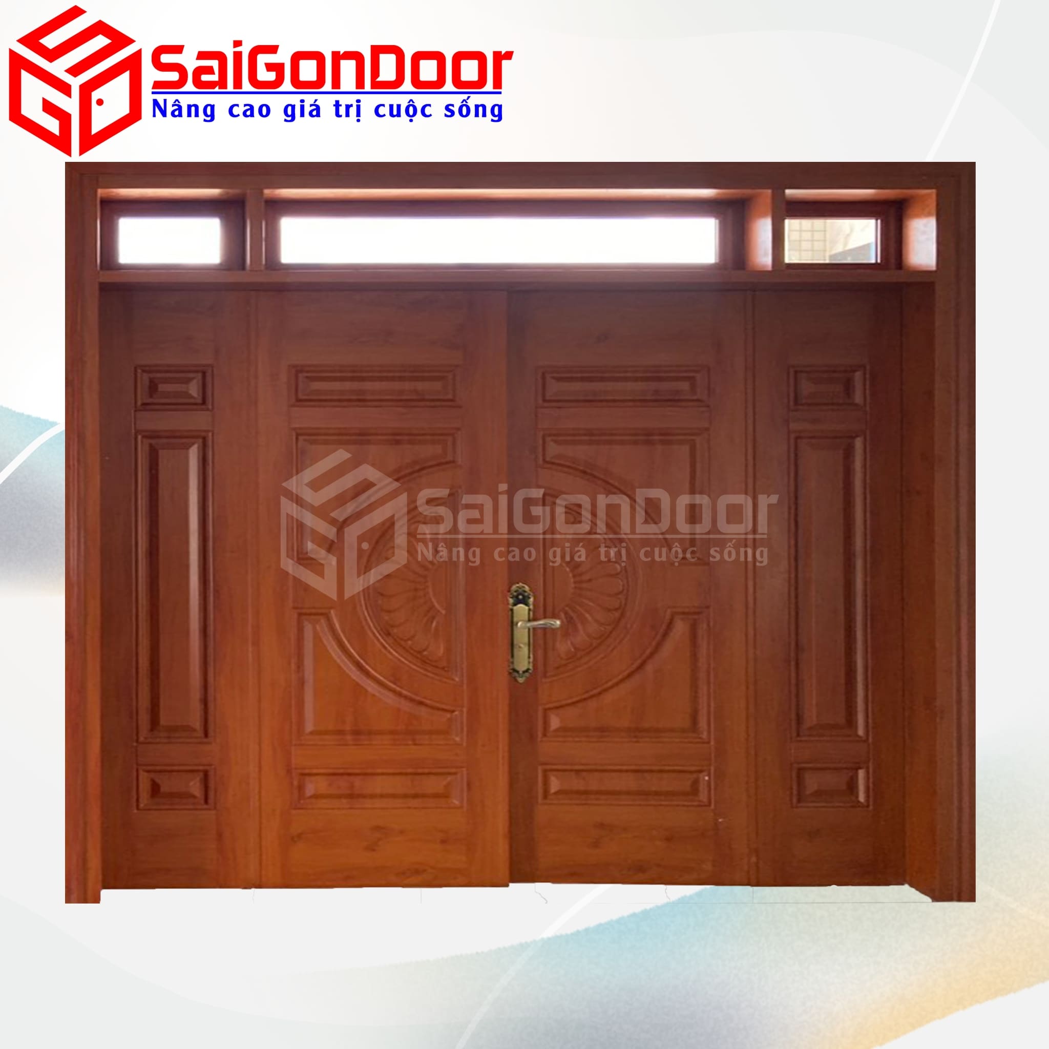 Cửa Thép Vân Gỗ SGD-KM.TVG-4C.41n.
