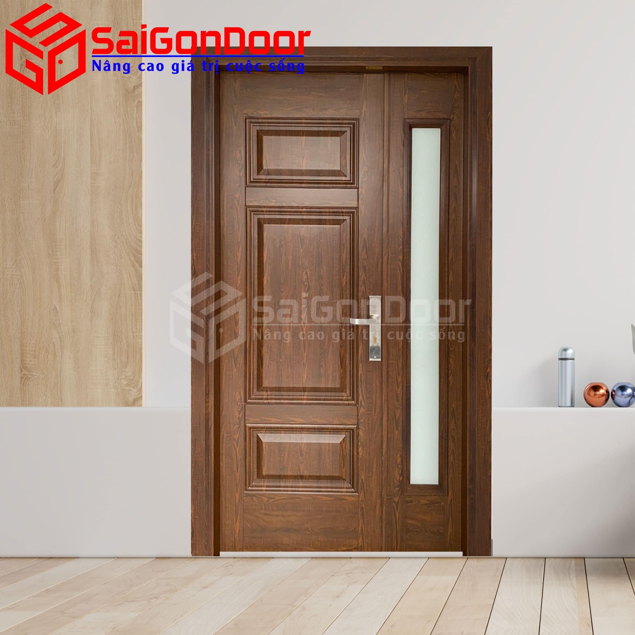 Cửa Thép Vân Gỗ SGD-KM.TVG-2CL-7
