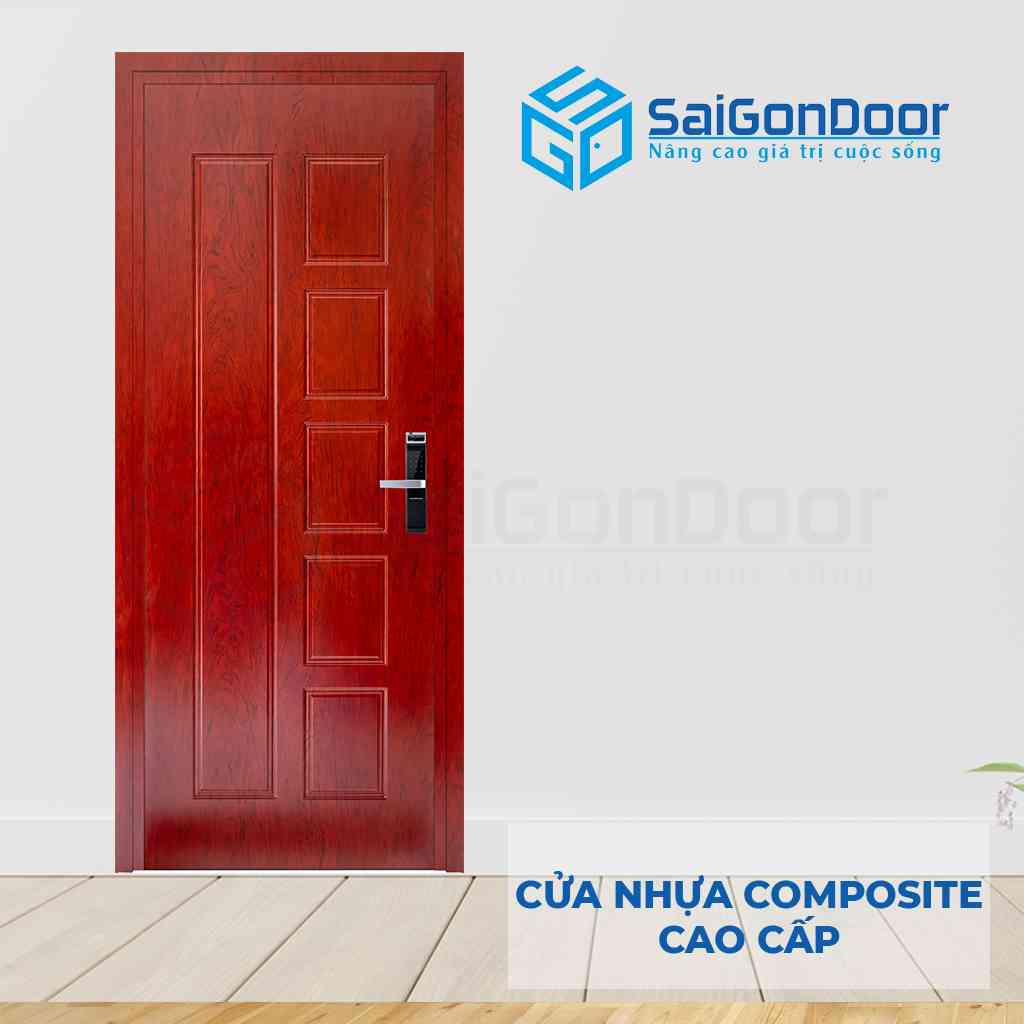 Mẫu cửa nhựa vân gỗ composite LX4-06