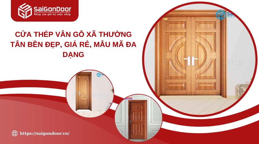 Cửa Thép Vân Gỗ Xã Thường Tân Bền Đẹp, Giá Rẻ, Mẫu Mã Đa Dạng