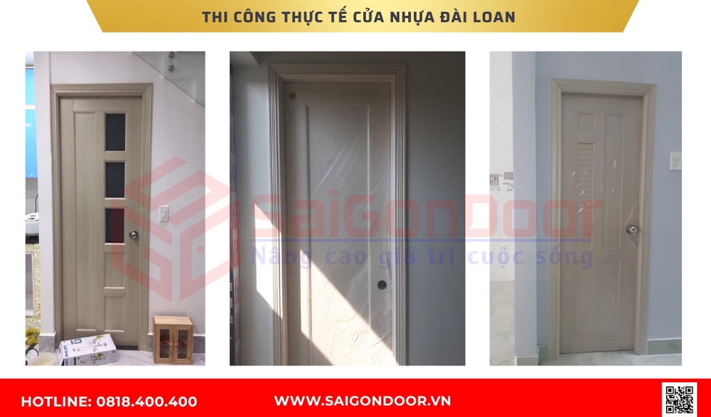 Hình ảnh lắp đặt thực tế cửa nhựa Đài Loan Sóc Trăng