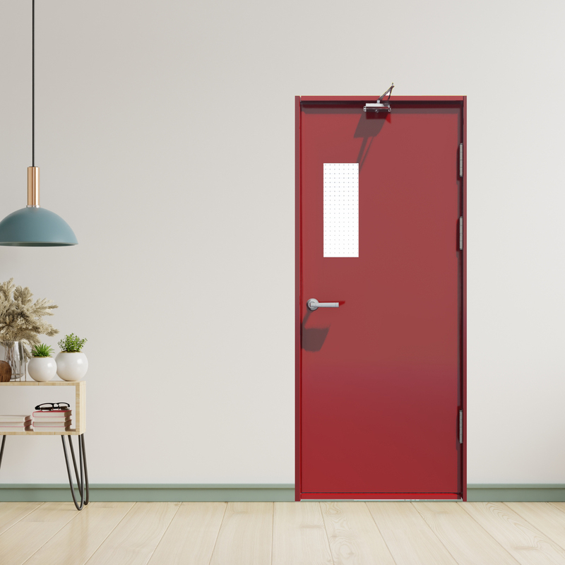 Cửa thép chống cháy TCC P1G1 đỏ
