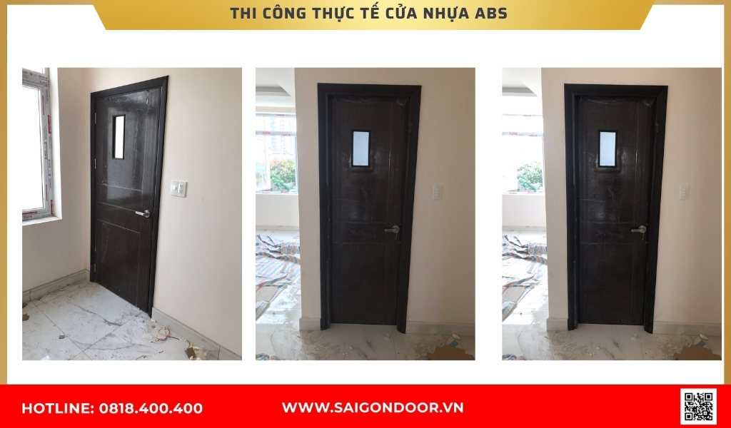 Hình ảnh thi công thực tế cửa nhựa ABS Hàn Quốc TP. Hồ Chí Minh