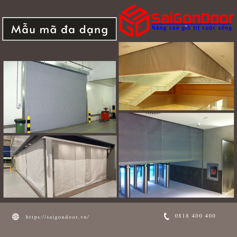 Rèm ngăn cháy với mẫu mã đa dạng