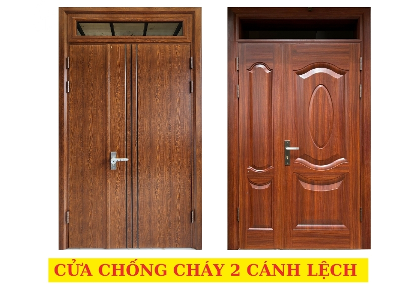 Cửa chống cháy với hai cánh lệch