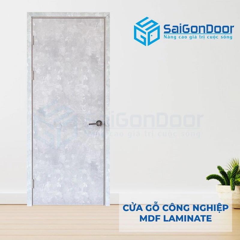 Cửa gỗ công nghiệp LAMINATE P1 vân kem