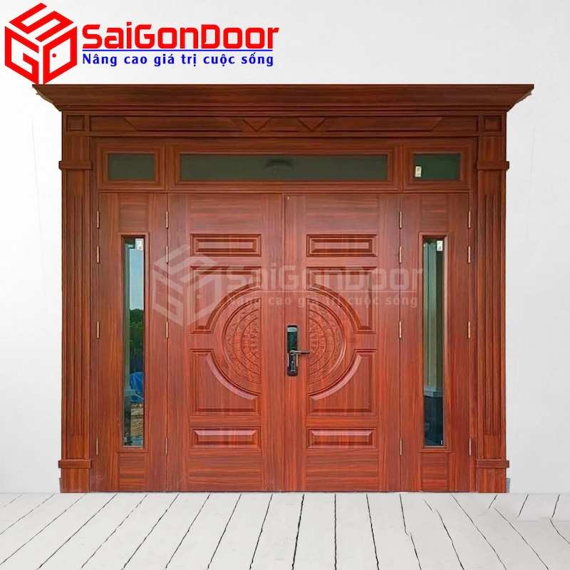 Cửa thép vân gỗ KD1-01