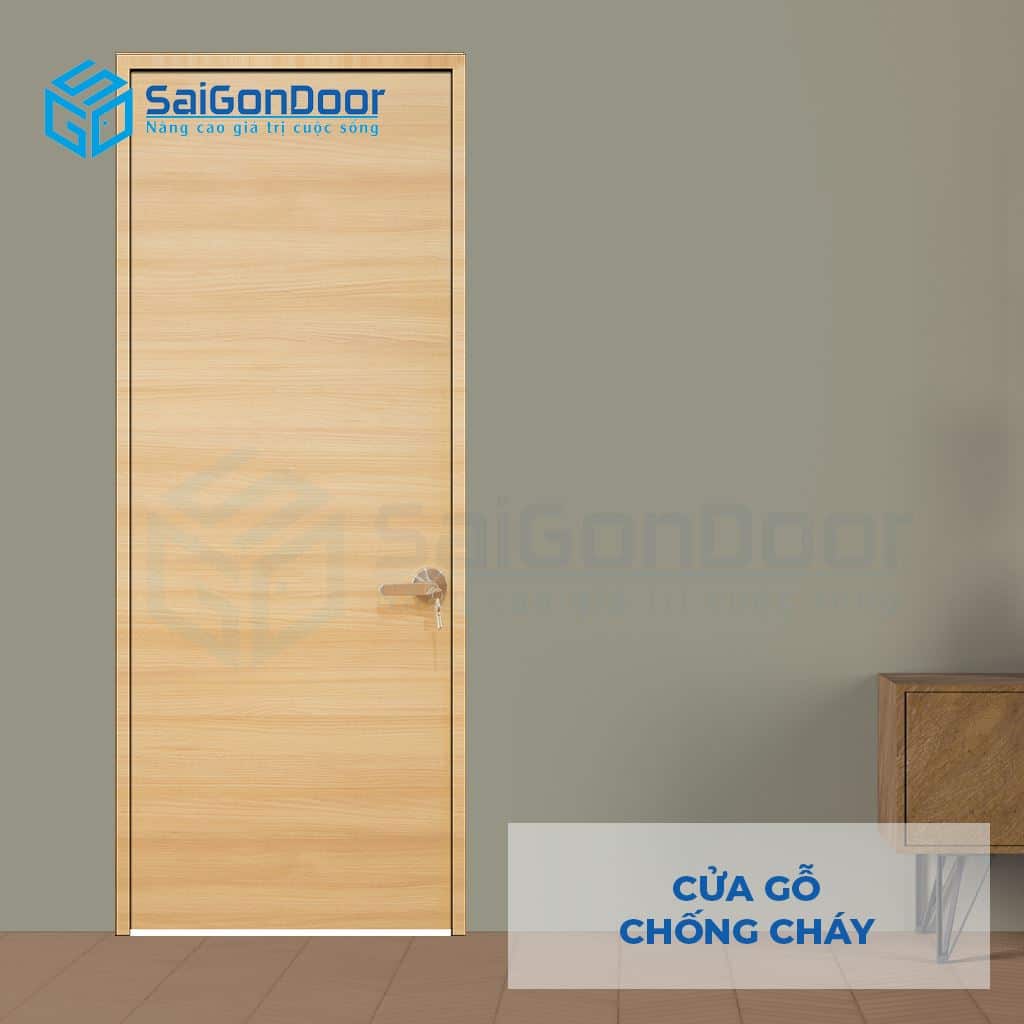 FIRE RESISTANT WOOD DOORS GCC MDF Laminate van ngang