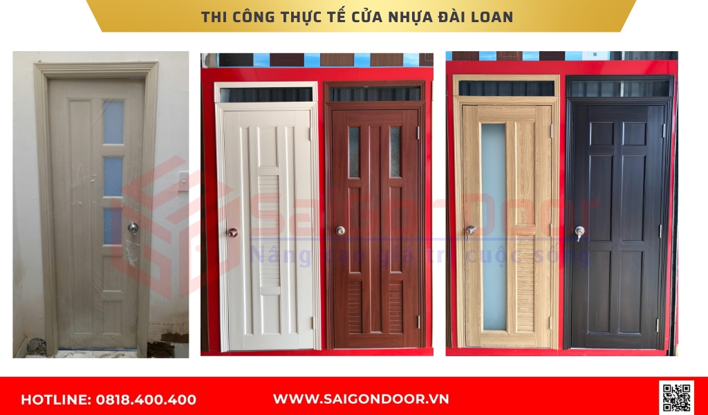 Hình ảnh thi công thực tế cửa nhựa Đài Loan Đồng Nai