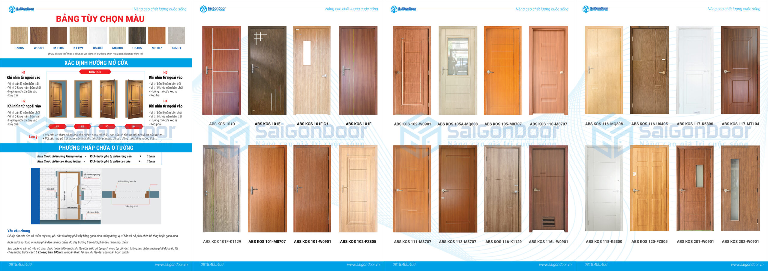 Catalogue cửa nhựa ABS Hàn Quốc