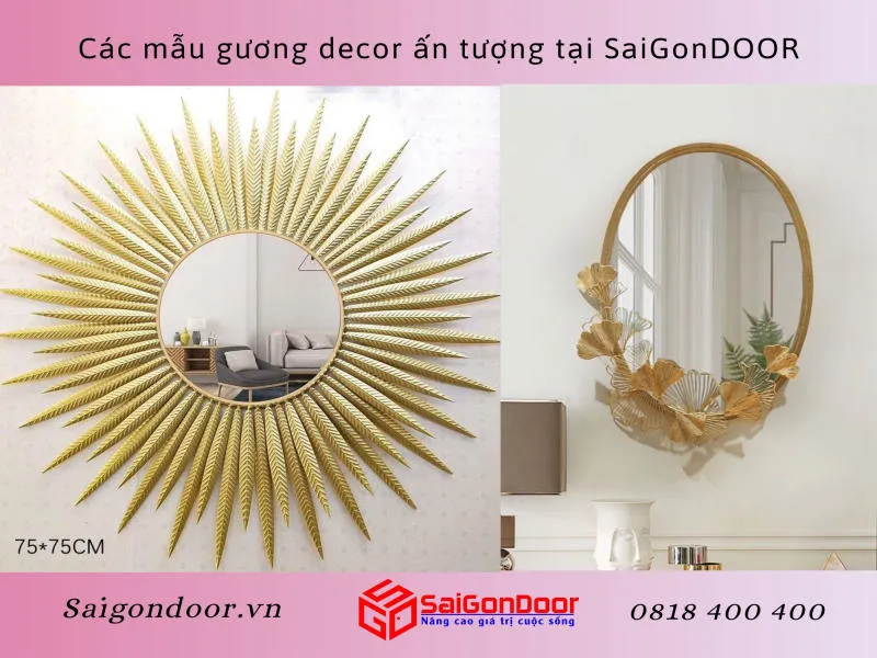 Các mẫu gương decor ấn tượng tại SaiGonDOOR