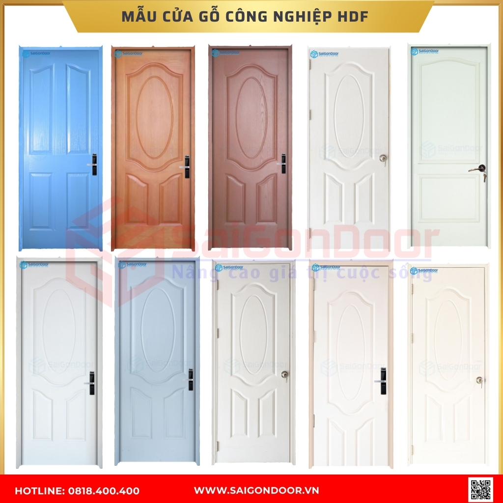 Mẫu cửa gỗ HDF được ưa chuộng