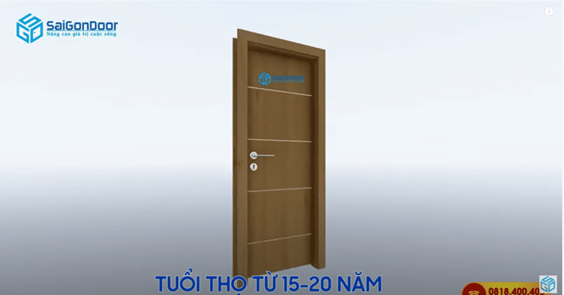 Cửa gỗ tự nhiên có tuổi thọ cao hơn cửa gỗ công nghiệp