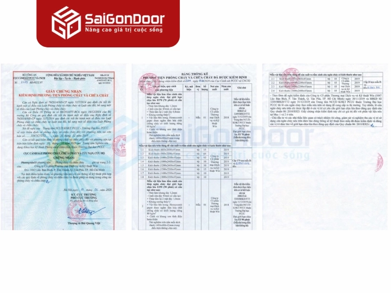 Chứng nhận tiêu chuẩn phòng cháy chữa cháy