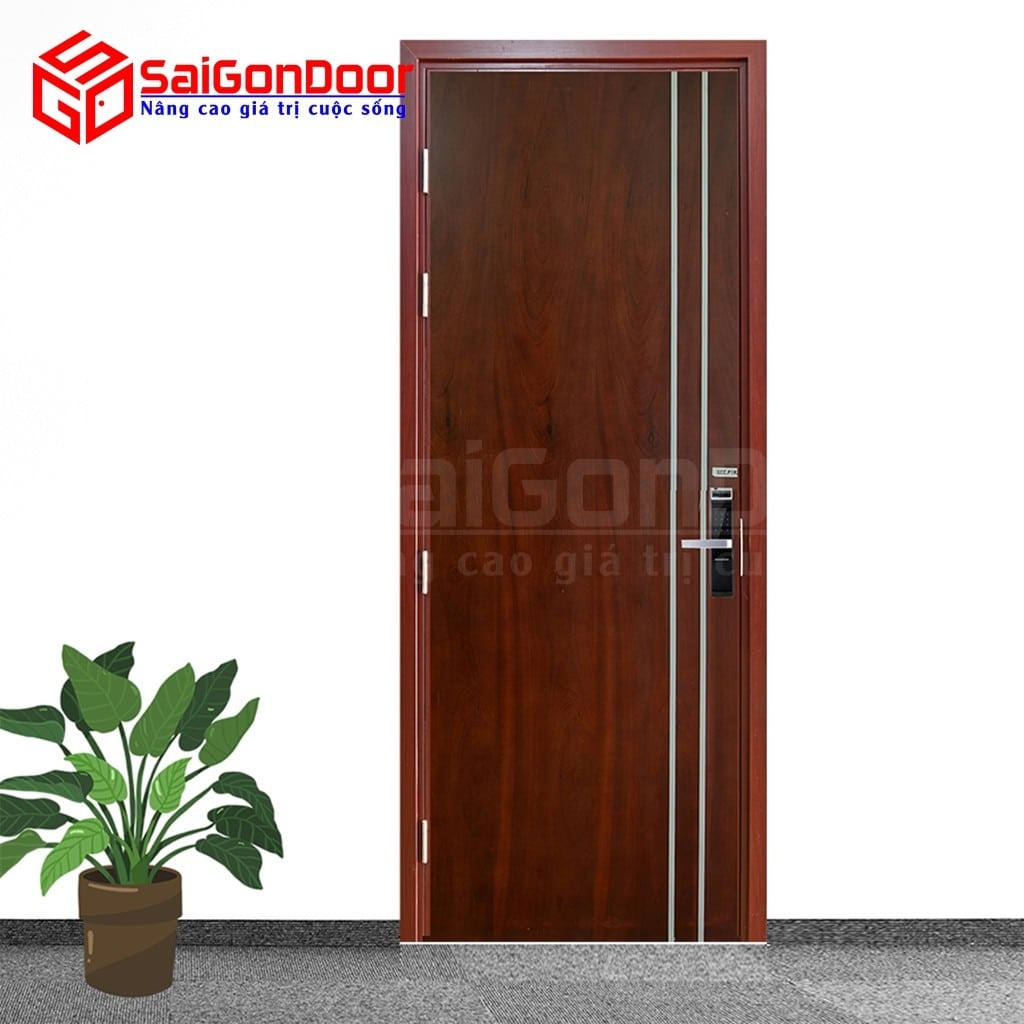 Cửa gỗ chống cháy GCC-MDF Veneer P1R2 Căm-xe