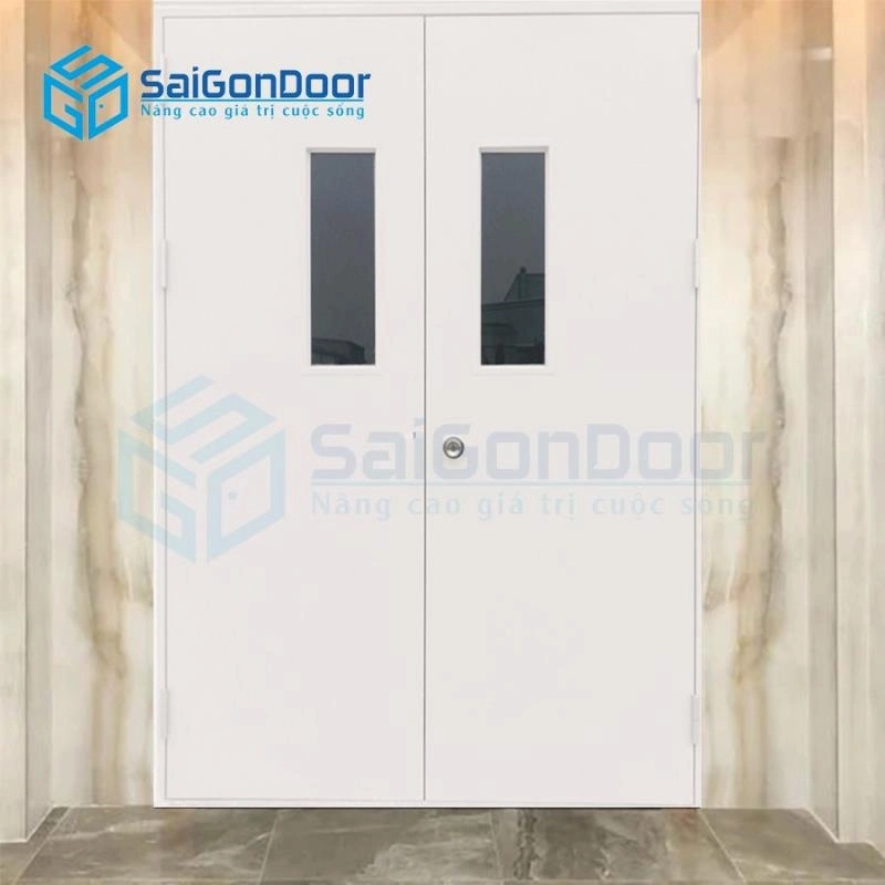 Lựa chọn và đặt hàng cửa chống cháy 2 cánh tại Saigondoor