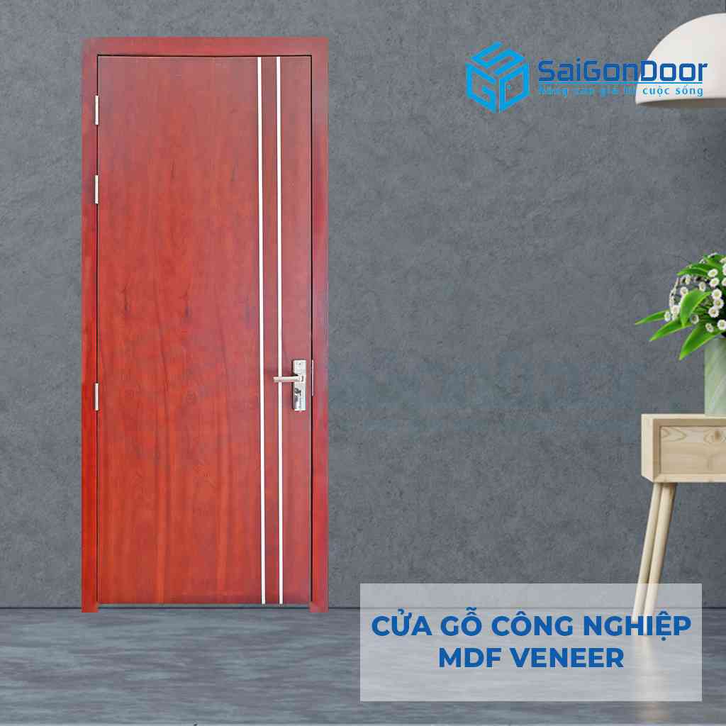 CỬA GỖ CÔNG NGHIỆP MDF VENEER P1R2 xoan dao (2)