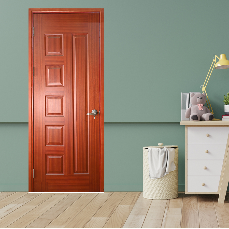 CỬA GỖ NHÀ TẮM SGD Cua go HDF Veneer 6B sapele