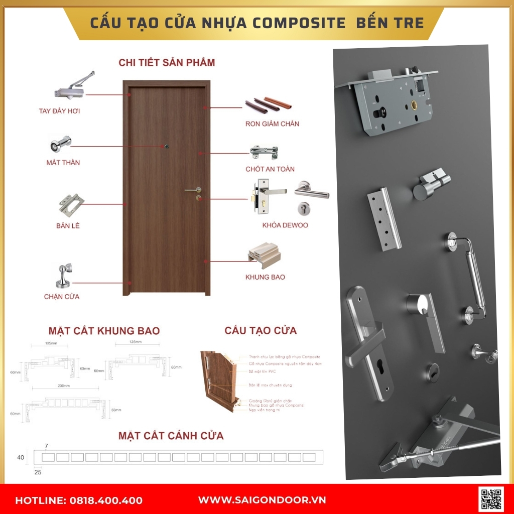 Cấu tạo cửa nhựa composite