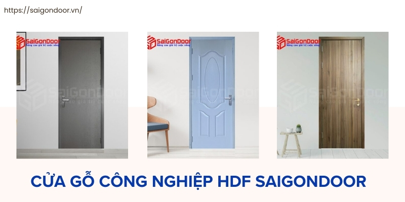 Cửa gỗ công nghiệp HDF được ưa chuộng 