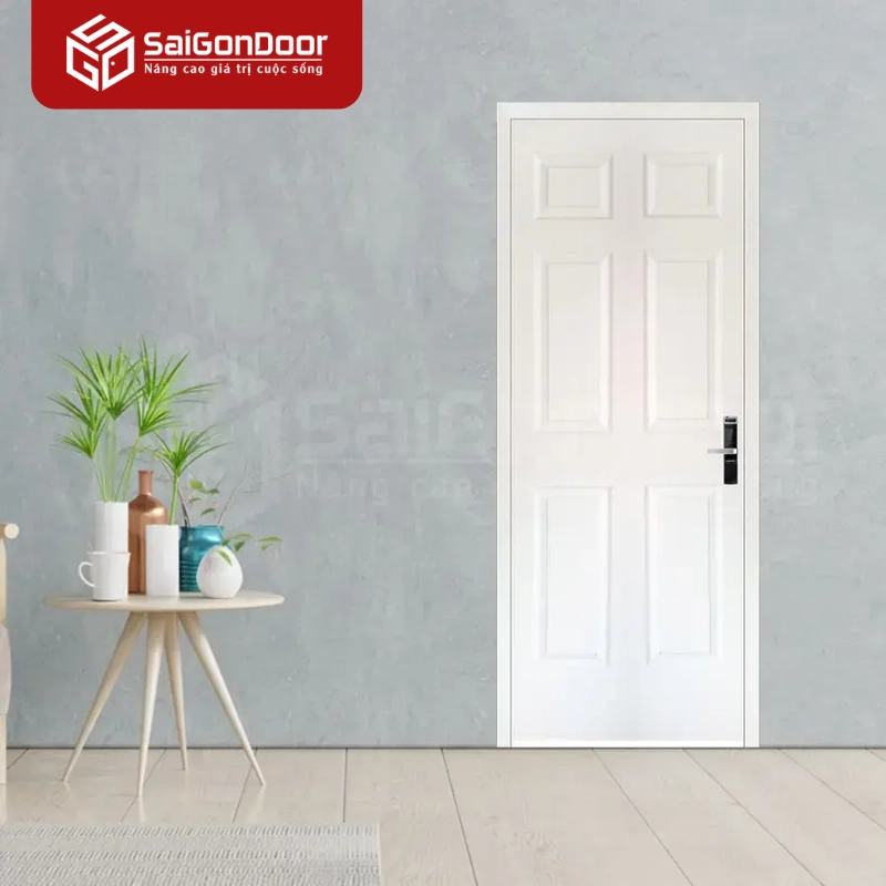 Cửa gỗ HDF Veneer 6GL – Căm Xe
