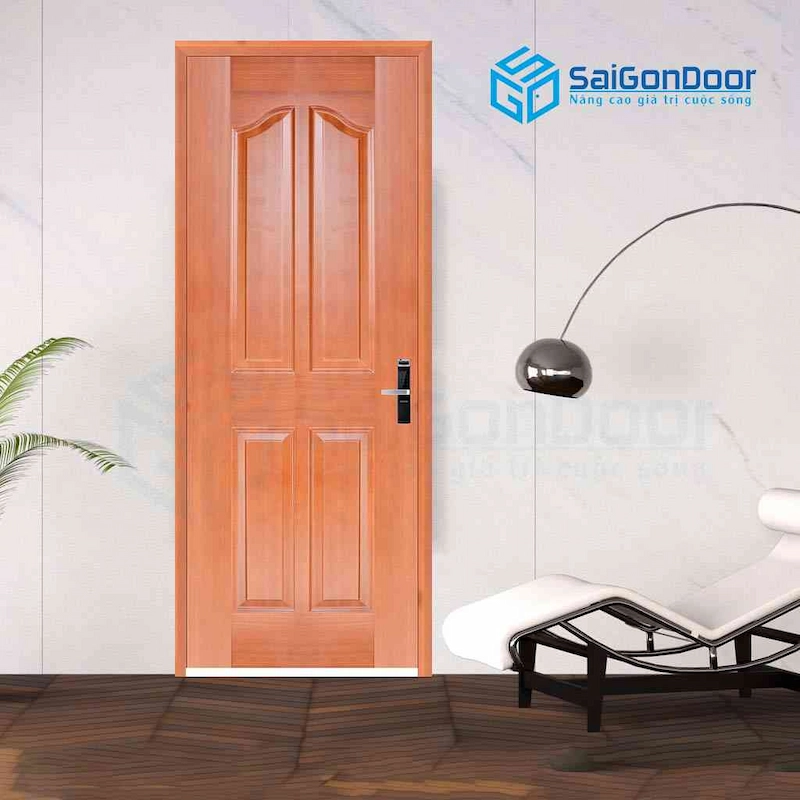 Cửa Gỗ Công Nghiệp HDF Veneer 4A-Xoan dao