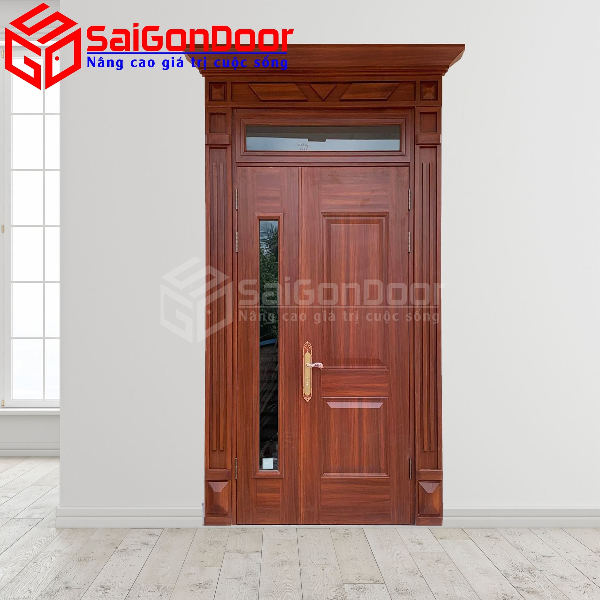 Cửa Thép Vân Gỗ SGD-KM.TVG-2CL-8