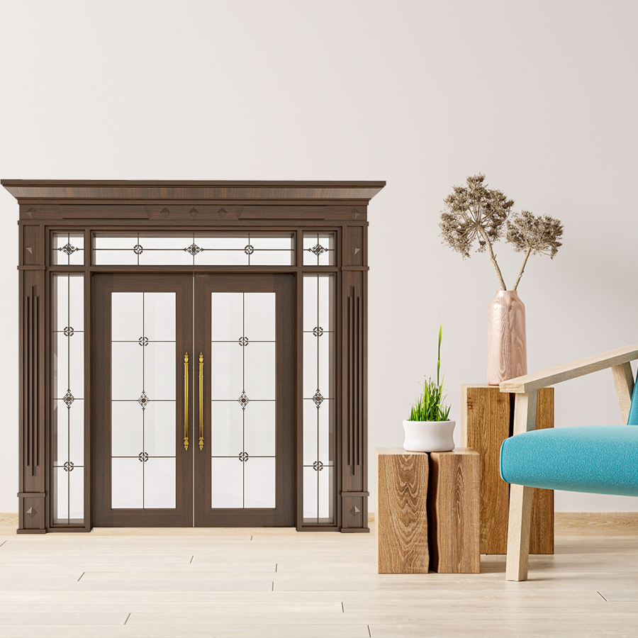 Cửa Nhôm Vân Gỗ 74