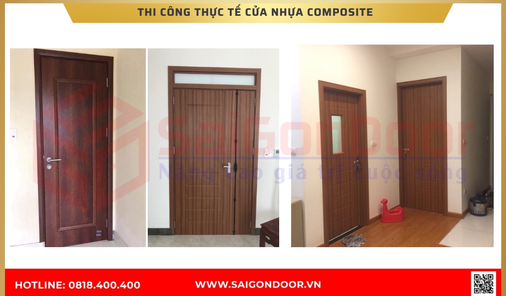 Hình ảnh thi công thực tế cửa nhựa composite Tây Ninh