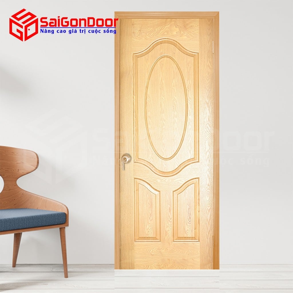 Cửa gỗ công nghiệp HDF Veneer 3A-Sồi