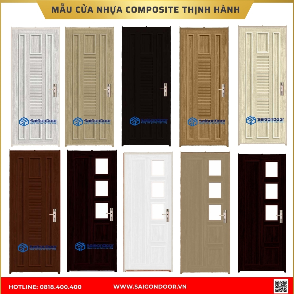 Mẫu cửa nhựa composite được ưa chuộng