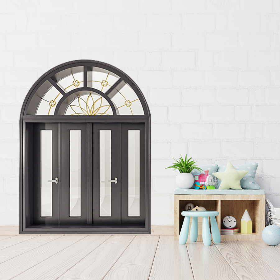 Cửa Nhôm Vân Gỗ SGD-CNVG-17