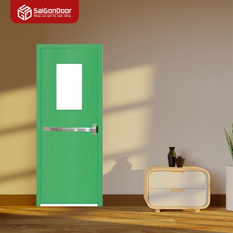 Cửa thép chống cháy TCC P1G1 thanh thoát hiểm có khóa