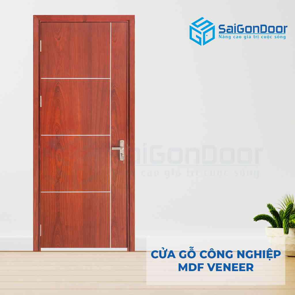 CỬA GỖ CÔNG NGHIỆP MDF VENEER P1R4b-cam xe