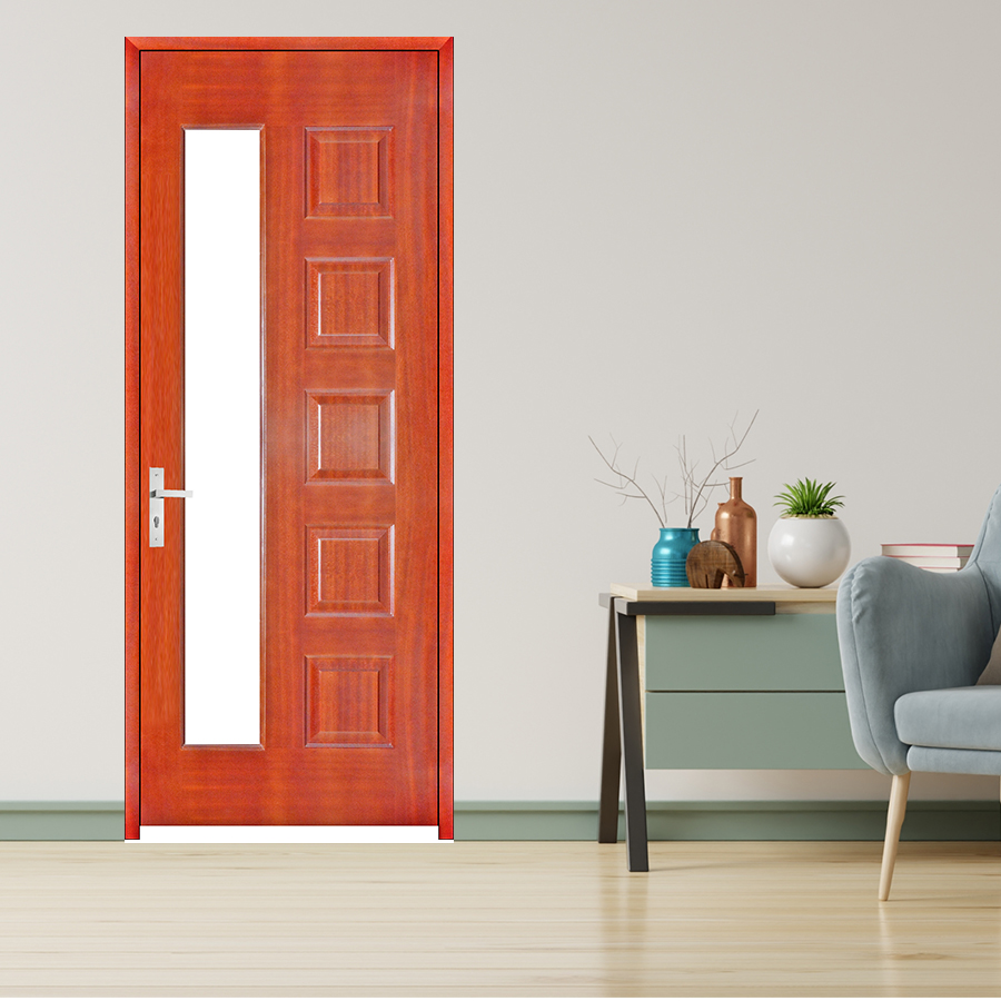 CỬA GỖ PHÒNG NGỦ PN HDF Veneer  6GL-cam xe