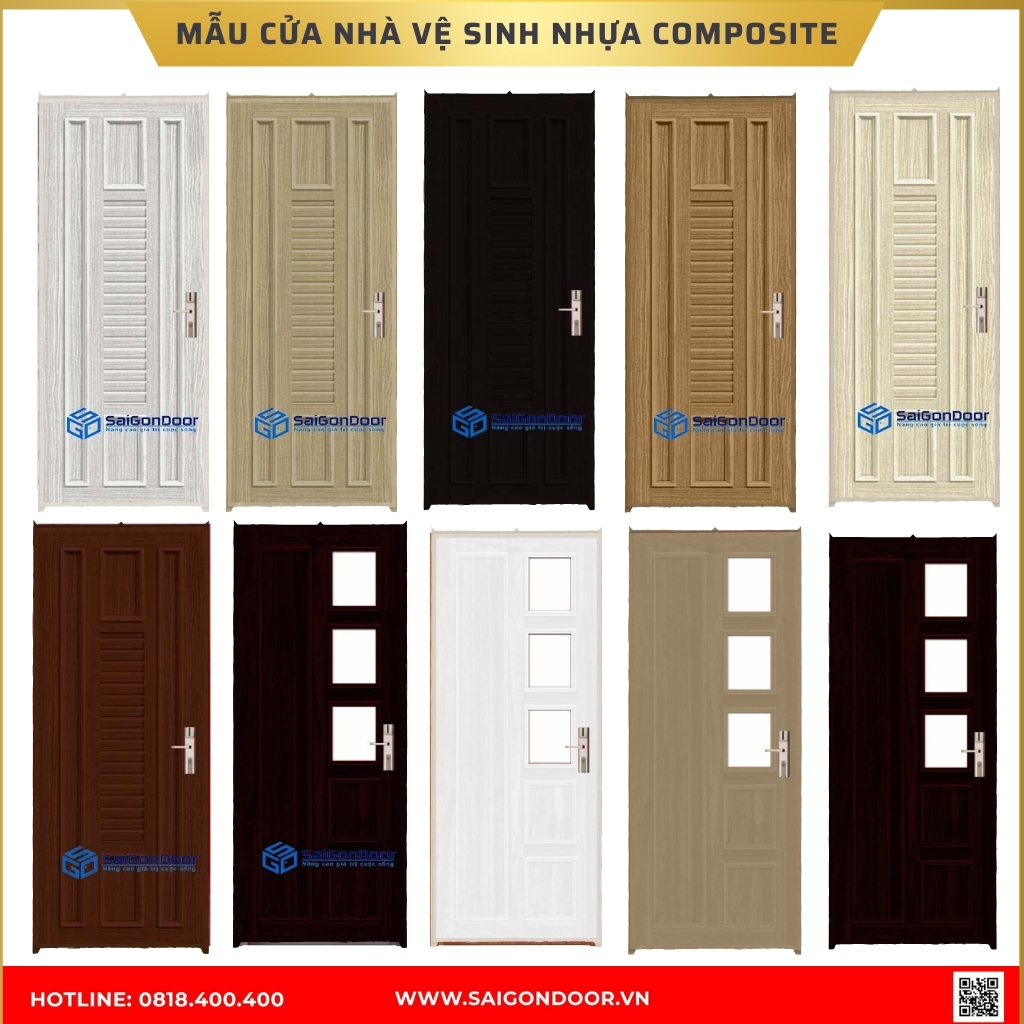 Mẫu cửa nhà vệ sinh nhựa composite được ưa chuộng