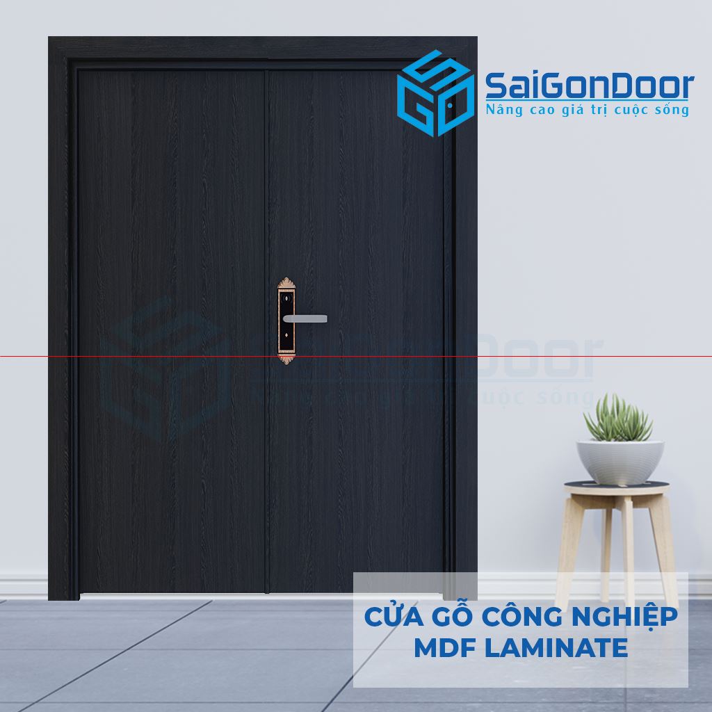 CỬA GỖ CÔNG NGHIỆP MDF LAMINATE 2P1