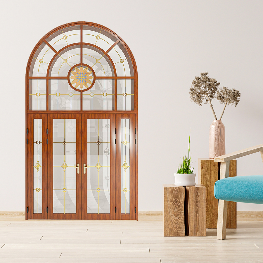 Cửa Nhôm Vân Gỗ SGD-CNVG-2