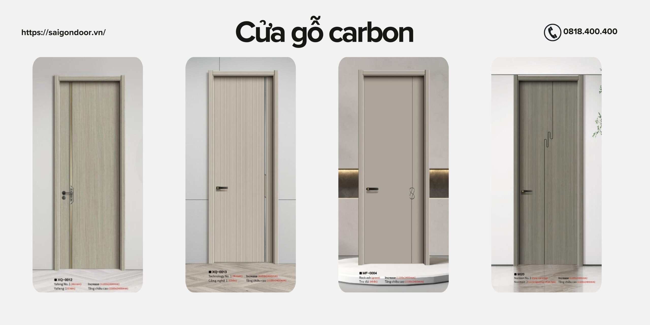 Đơn vị cung cấp các sản phẩm cửa gỗ carbon tại Sài Gòn 