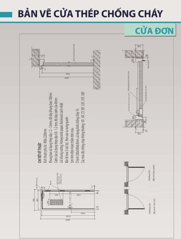 Cửa Thép Chống Cháy 1 Cánh chất lượng hàng đầu 0933.707707