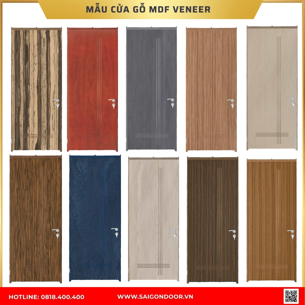 Mẫu cửa gỗ công nghiệp MDF Veneer