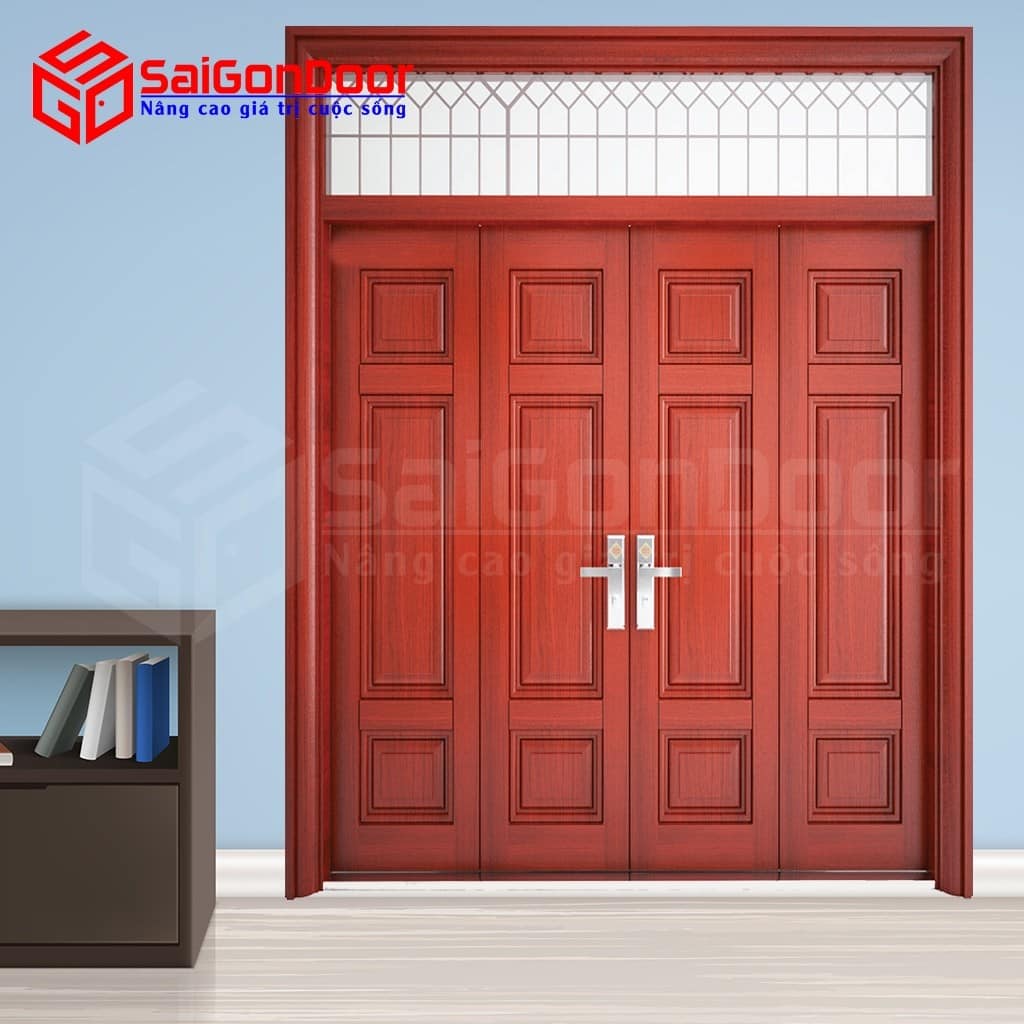 Cửa thép vân gỗ TVG-4H8-V1
