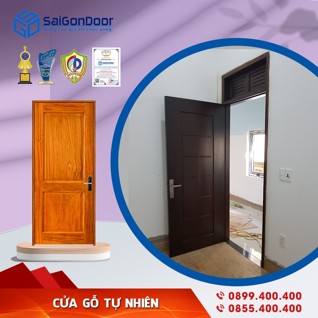 Cửa gỗ tự nhiên 10 SGD