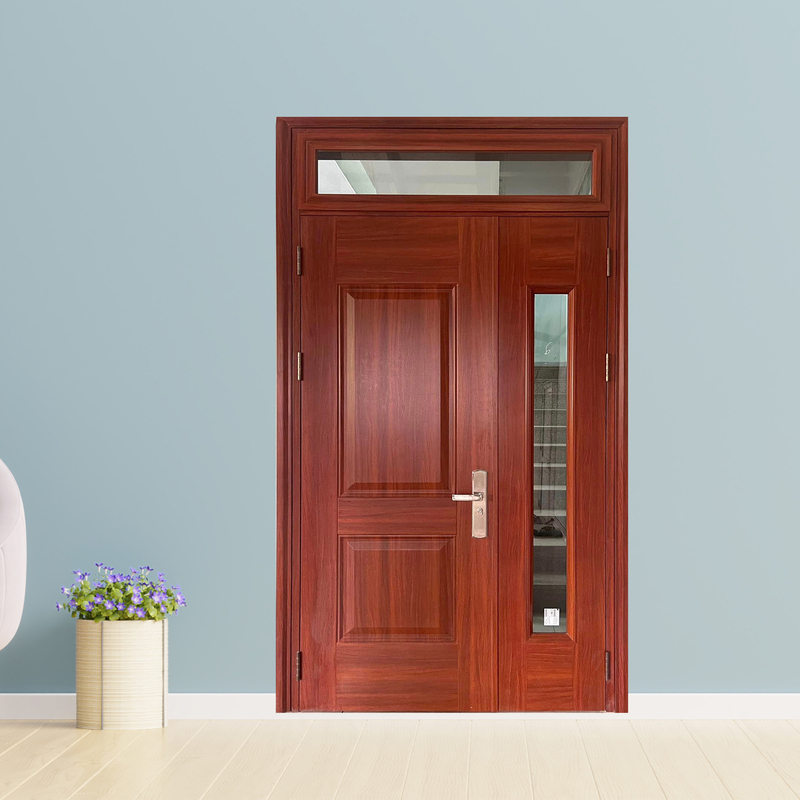 Cửa Thép Vân Gỗ Cách Âm Cách Nhiệt Cho Nhà Mái Thái