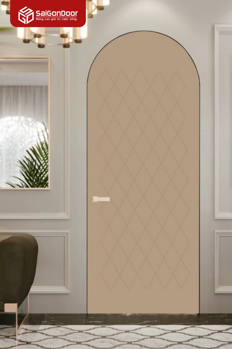 Cửa vòm bọc da hoặc phủ vải cao cấp