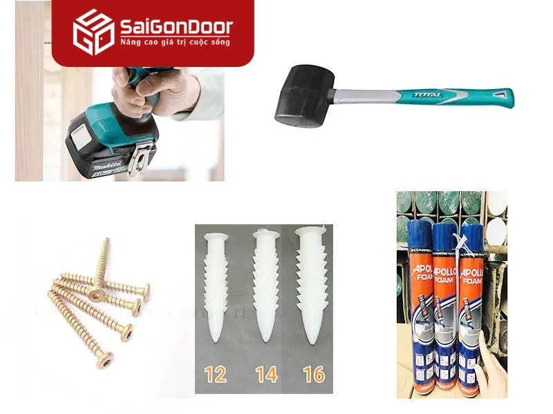 Chuẩn bị dụng cụ để bảo dưỡng cửa nhựa ABS