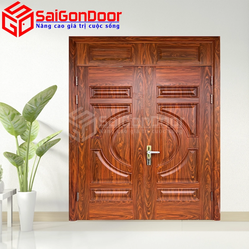Cửa thép vân gỗ SGD-KM.TVG-2C-14