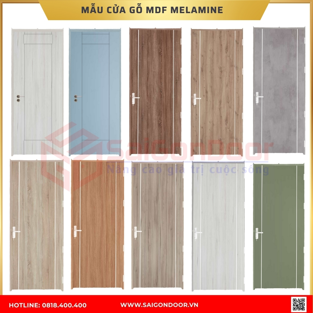 Mẫu cửa MDF Melamine được ưa chuộng