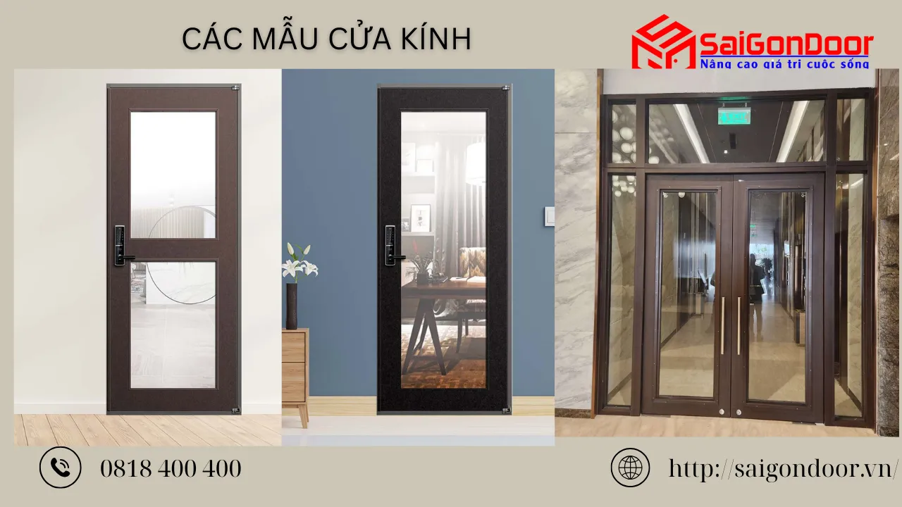 Cửa kính có vẻ ngoài hiện đại cùng tính ứng dụng cao